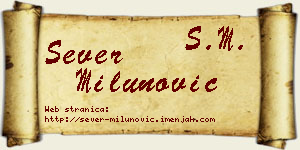 Sever Milunović vizit kartica
